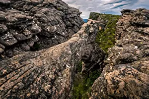 Natural arch in Wonderland range in Grampians National Park, Victoria