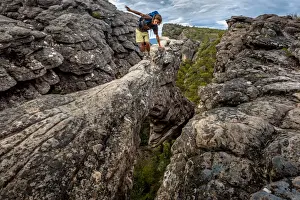 Natural arch in Wonderland range in Grampians National Park, Victoria