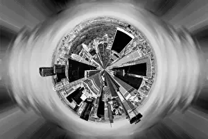 Az Jackson Prints: New York circular skyline