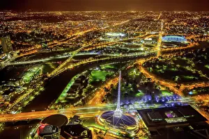 The Night Lights of Melbourne City, Victoria, Australia