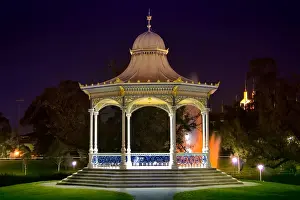 Natural Parkland Prints: Night View of the Elder Park Rotunda At River Torrens, Adelaide, South Australia