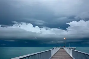 Nightcliff Jetty under storm