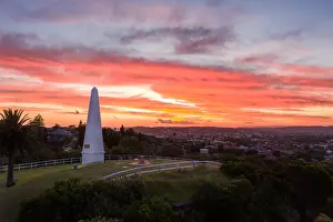 Obelisk in Newcastle, NSW at sunset