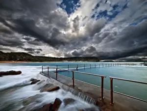 Steve Daggar Photography Prints: Ocean Baths and dramtic storm clouds