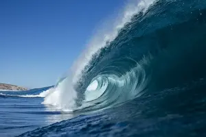Lifestyle Prints: ocean water, wave, lifestyle, surfer, pit, pipe