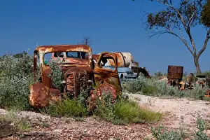 Prints of Abandoned cars and mining equipment left on the opal field of Lightning Ridge outback NSW, Australia Louise Docker Photography Prints: Offbeat Outback