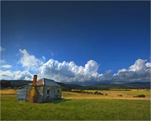 Old and abandoned hut at Sawyers Bay, Flinders Island, Bass Strait, Tasmania, Australia Old and abandoned hut at Sawyers Bay, Flinders Island, Bass Strait, Tasmania, Australia