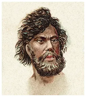 Images Dated 2021 December: Old chromolithograph illustration of Ethnology - Aboriginal Australian