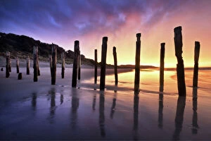 Images Dated 2010 April: The Old Jetty Remains, St Clair Beach, Dunedin