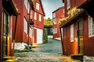 The old parliament building of Faroe Islands in Torshavn