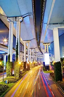 City Life Prints: Overhead freeway, Shanghai