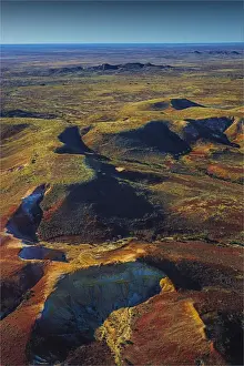 The Painted hills, an area of outstanding natural beauty in the arid region of Anna Creek, outback South Australia