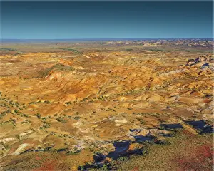 The Painted hills, an area of outstanding natural beauty in the arid region of Anna Creek, outback South Australia