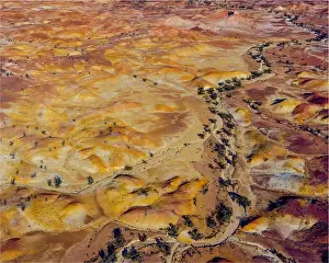 Images Dated 28th July 2011: The Painted hills, an area of outstanding natural beauty in the arid region of Anna Creek