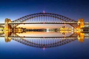 Sydney Harbour Bridge Collection: Panorama of Cityscape image of Sydney, Australia with Harbor Bridge