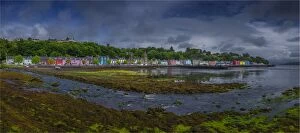 Images Dated 29th June 2015: A panorama of the village of Tobermory, Isle of Mull, Inner Hebrides, Scotland