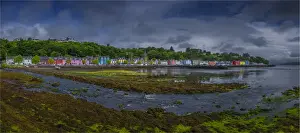 Mull Prints: A panorama of the village of Tobermory, Isle of Mull, Inner Hebrides, Scotland