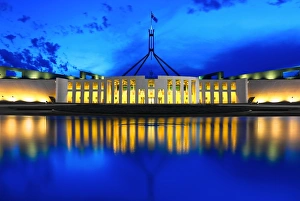 Parliament House, Canberra Blue Hour Parliament House, Canberra Blue Hour