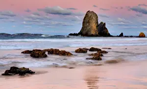 Pastel beach sunset