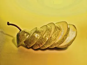 Stem Prints: Pear on side sliced