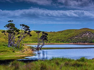 Images Dated 1st January 2023: Pearshape and Ettricks Lagoons on the south coast road, King Island, Bass Strait, Tasmania