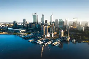 Merr Watson Aerial Landscape Prints: Perth City