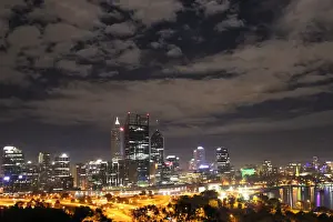 Perth Skyline Prints: Perth City at night from Kings Park