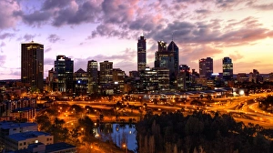 The Perth Skyline From Kings Park Lookout, Western Australia The Perth Skyline From Kings Park Lookout, Western Australia