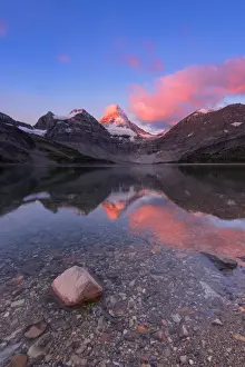 Naphak Modhiran Prints: Pink sunrise at Mount Assiniboine