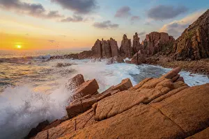 Western Australia (WA) Prints: The Pinnacles rock formation the iconic landscape of Cape Woolamai during the sunset