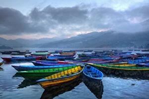 Images Dated 30th December 2012: Pokhara lake and boats