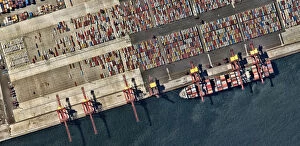 Images Dated 23rd July 2018: Port Botany, Botany Bay, Sydney, New South Wales, Australia, container ship, pier, port machinery
