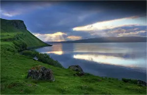 Bay Of Water Prints: Portree harbour view, Isle of Skye, Inner Hebrides, Scotland