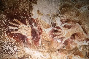 Prehistoric Petroglyph Rock Art Paintings in East Kalimantan, Borneo, Indonesia