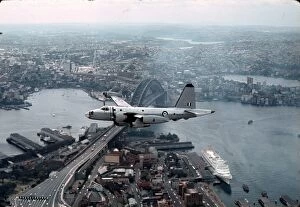 Images Dated 6th January 2016: RaF Neptune over Sydney Harbour, March 1965