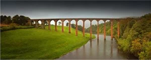 Images Dated 2nd October 2011: Railway viaduct over the river Tweed, Borders area, Scotland