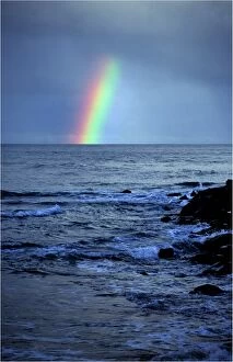 Images Dated 20th July 2013: Rainbow over the ocean at Portland, Victoria, Australia