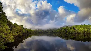Ian Rolfe's Southern Lightscapes Prints: Reflected light over the Pieman river in the Tarkine wilderness area on the west coast of Tasmania