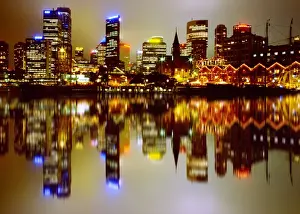 International Prints: Reflection of Sydney skyline in water, Australia