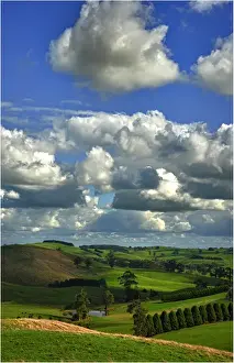 The rolling countryside in south Gippsland near the town of Fish Creek, Victoria