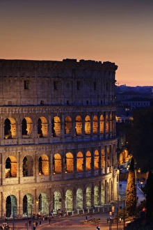 Rome, Colosseum at sunset Rome, Colosseum at sunset