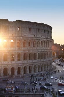 Images Dated 28th March 2017: Rome, Colosseum at sunset
