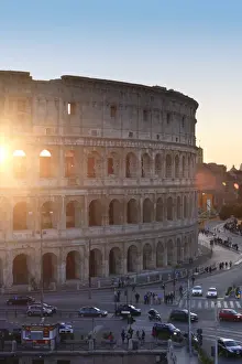 Classical Style Prints: Rome, Colosseum at sunset