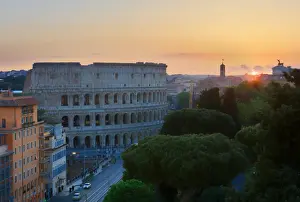 Antica Roma Prints: Rome, Colosseum at sunset