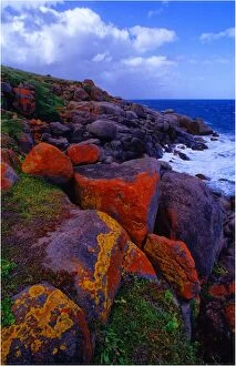 Images Dated 30th January 2013: The rugged and rocky coastline on Granite Island near Victor Harbour, south Australia