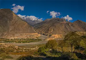 A rural scene in Jomson, in the beautiful mountainous region of the Annapurnas, Nepal
