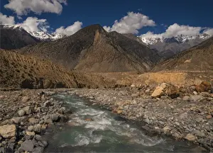 A rural scene in Jomson, in the beautiful mountainous region of the Annapurnas, Nepal