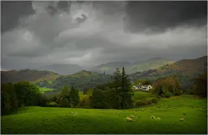 A rural scene in the Lake district, Cumbria, north west England, United kingdom