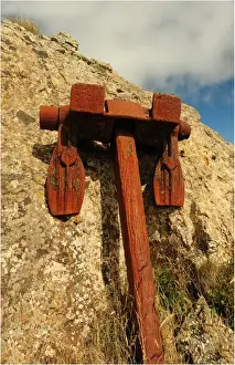 Images Dated 14th January 2011: Rusted ship anchor, King Island, Bass Strait, Tasmania, Australia