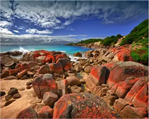 Sand blow Point, east coastline of King Island Bass Strait, Tasmania, Australia